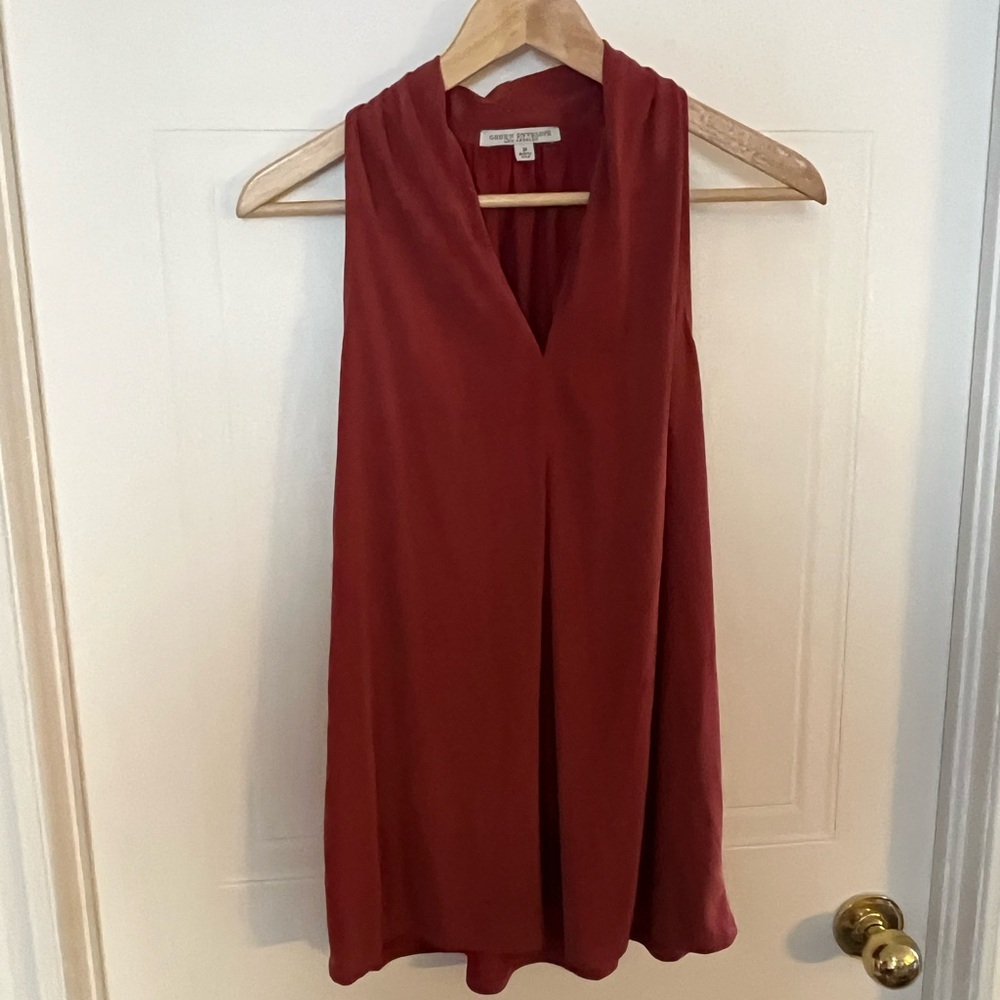 # 51- Green Envelope Red Sleeveless Top